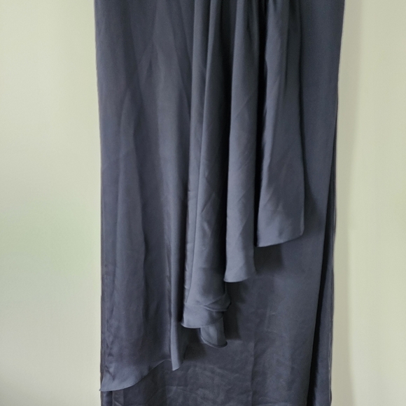 Ignite Evenings Size 6 Navy Beaded Gown Pleated V-Neck Formal Dress - Picture 3 of 9